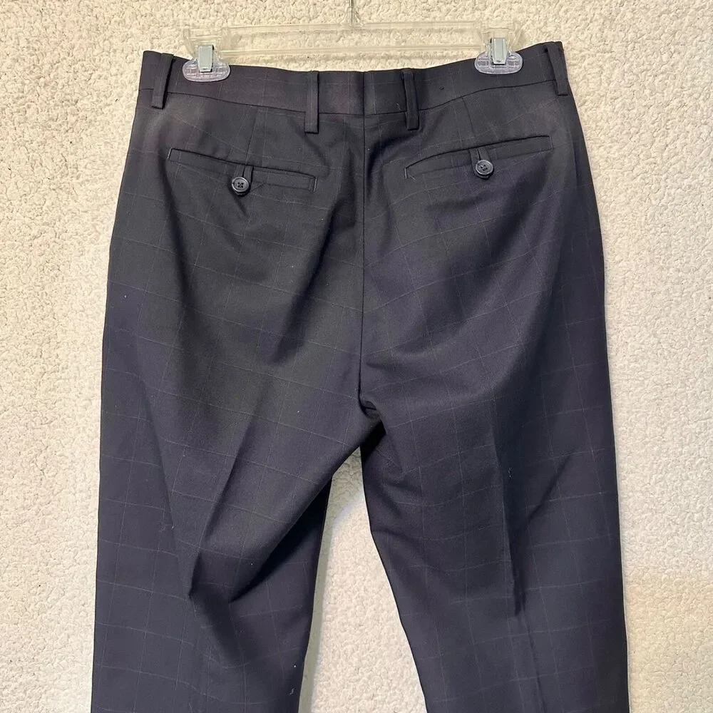 Banana Republic Pants Mens‎ 30X30 Navy Tailored Fit Flat Front Square Pattern